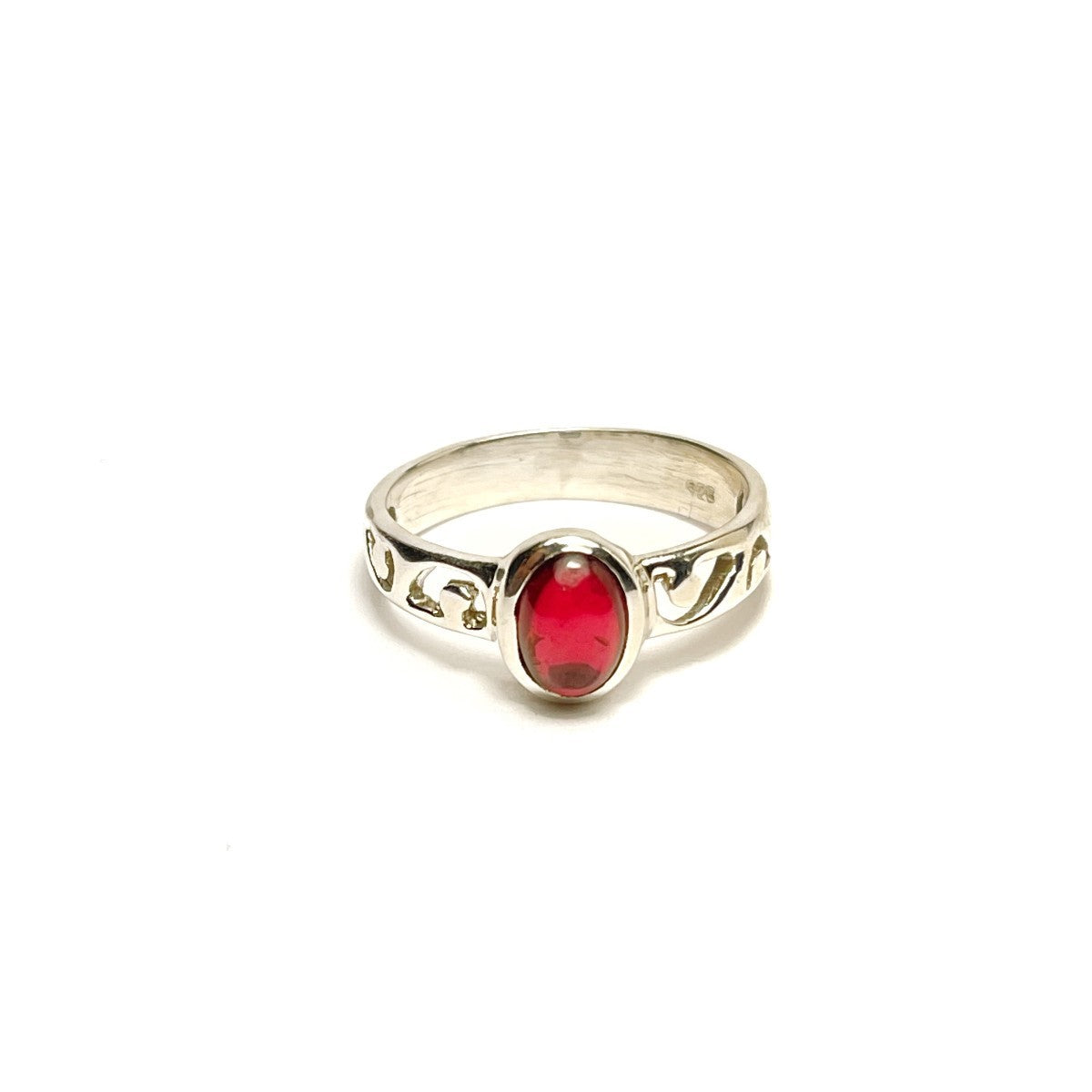 Sterling Silver Garnet Ring