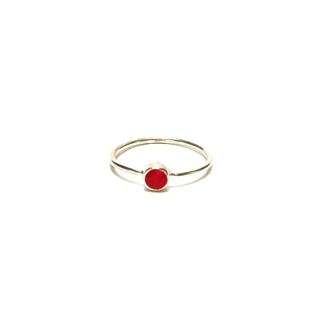 Sterling Silver Minimalist Corundum Ring