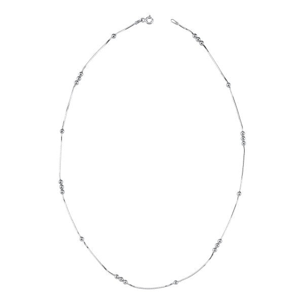 Sidabrinė rodžiuota 45-50cm ilgio kolje