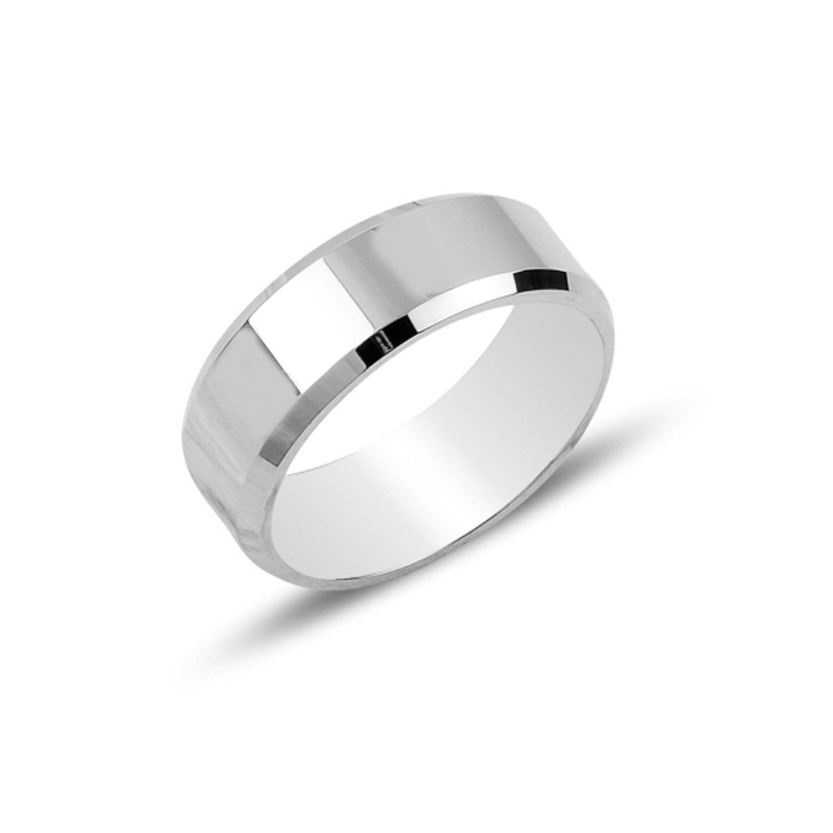 Sidabrinis rodžiuotas 6 mm briaunuotas žiedas
