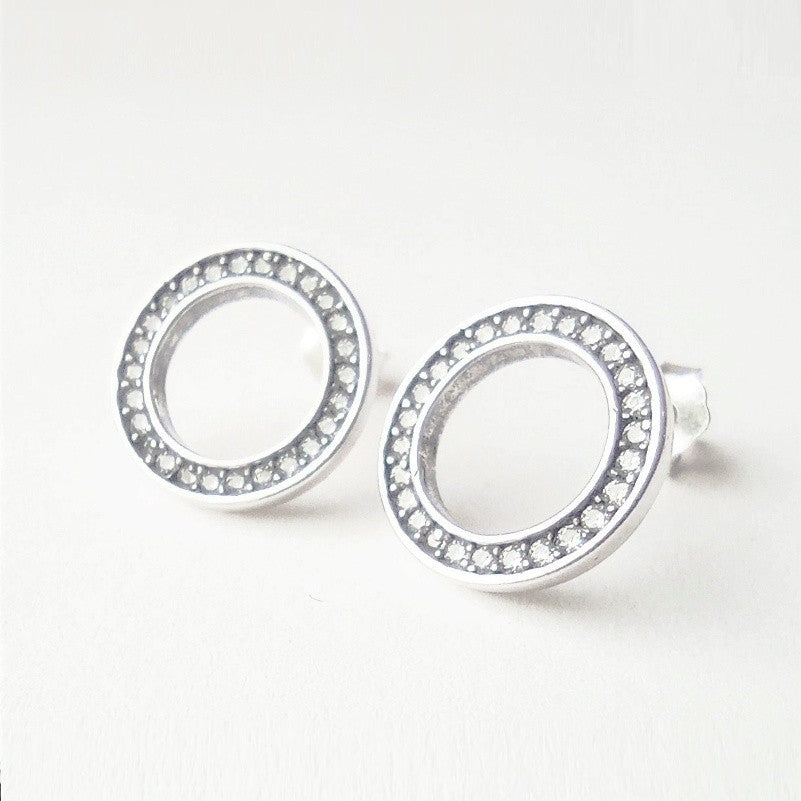 Sidabriniai auskarai "Circle Stud"