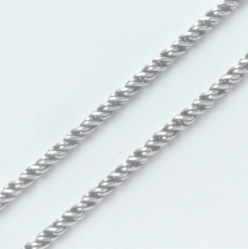9,9 - 13,5 g oksiduoto sidabro 2mm pločio grandinėlė Twist