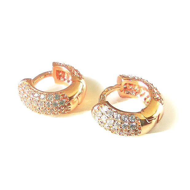 1,2cm sidabrinės paauksuotos rinkutės su 5 cirkonių eilėmis