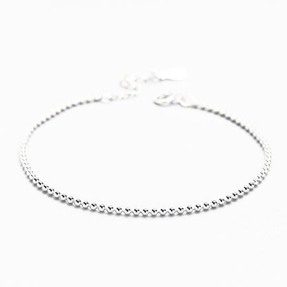 Sidabrinė rodžiuota apyrankė Ball Bead