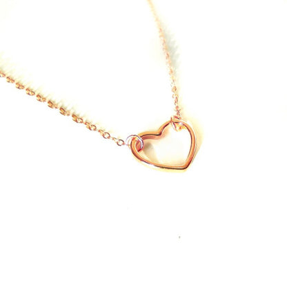 Paauksuotas pakabukas širdelė su grandinėle