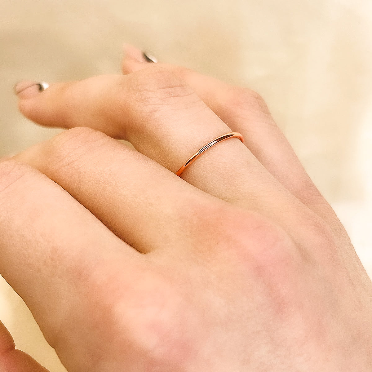 Sidabrinis paauksuotas 1mm žiedelis