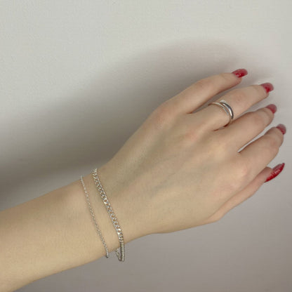 3,6 g sidabrinė apyrankė Curb