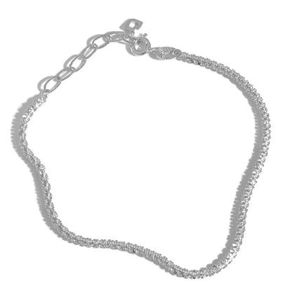 Sidabrinė rodžiuota apyrankė