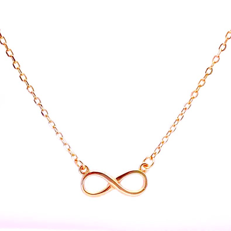 Sidabrinis paauksuotas pakabukas begalybė su grandinėle