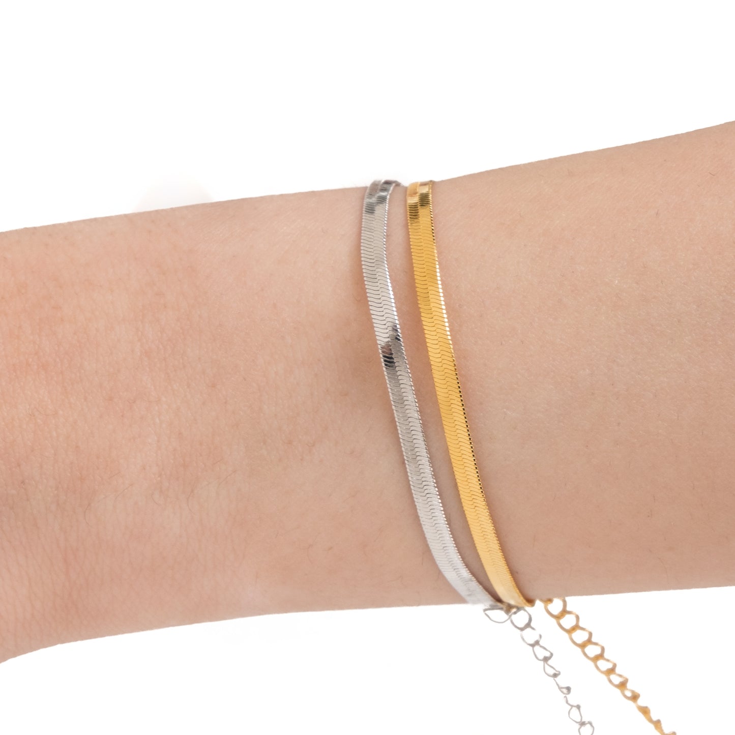 Sidabrinė apyrankė Flat chain