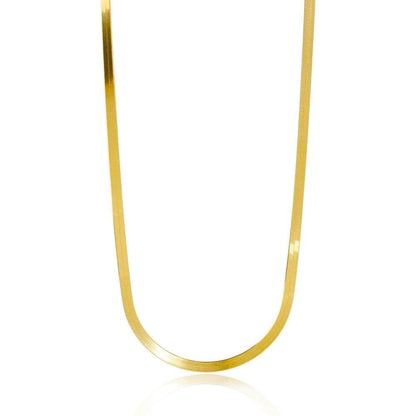 Sidabrinė auksuota 40 - 45 cm grandinėlė "Flat chain"