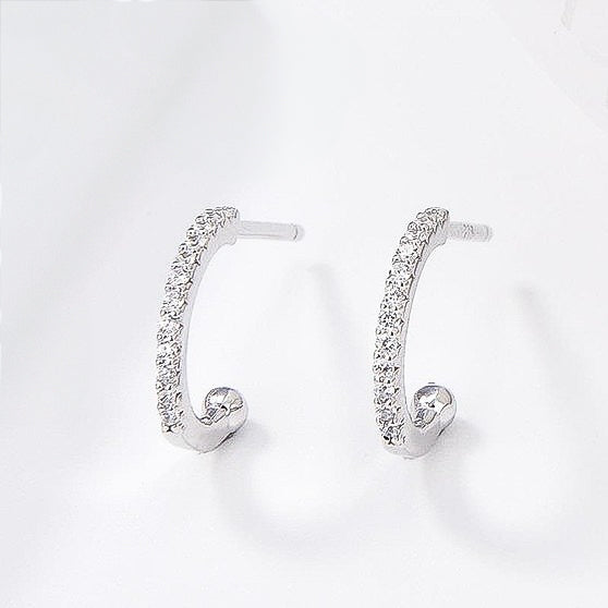 Sidabriniai auskarai su cirkoniais