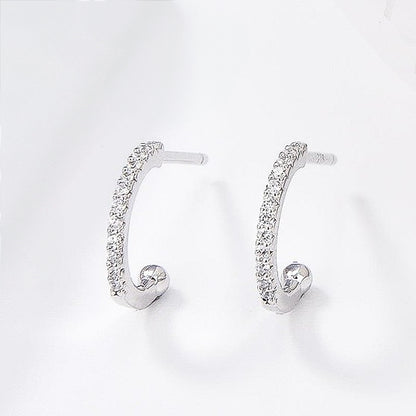 Sidabriniai auskarai su cirkoniais