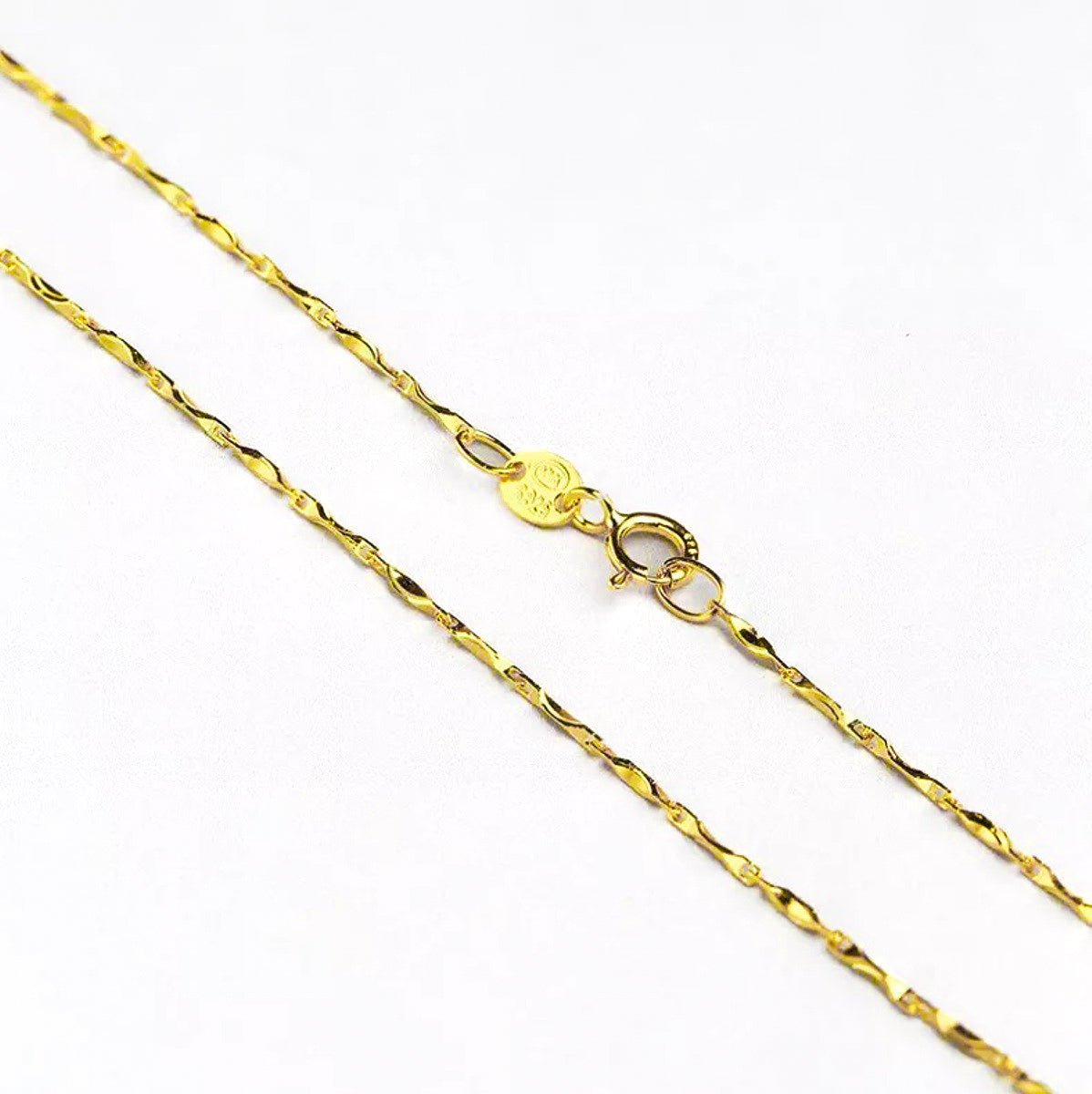 Sidabrinė auksuota 40 - 45 cm grandinėlė "Ingot"