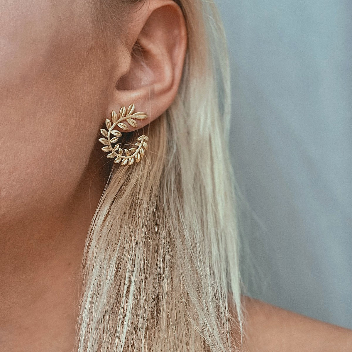 Sidabriniai auksuoti auskarai "Auksinis vainikas"