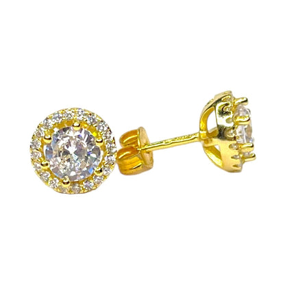 Sidabriniai auksuoti auskarai "Soleste"