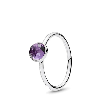 Sterling Silver Various Colours CZ Ring