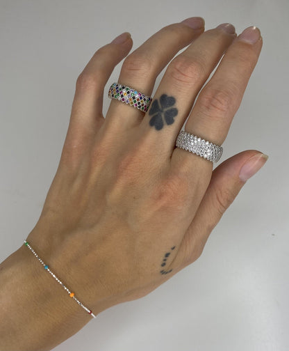 Sidabrinė apyrankė su spalvotais burbuliukais