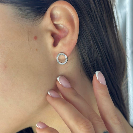 Sidabriniai auskarai "Circle Stud"