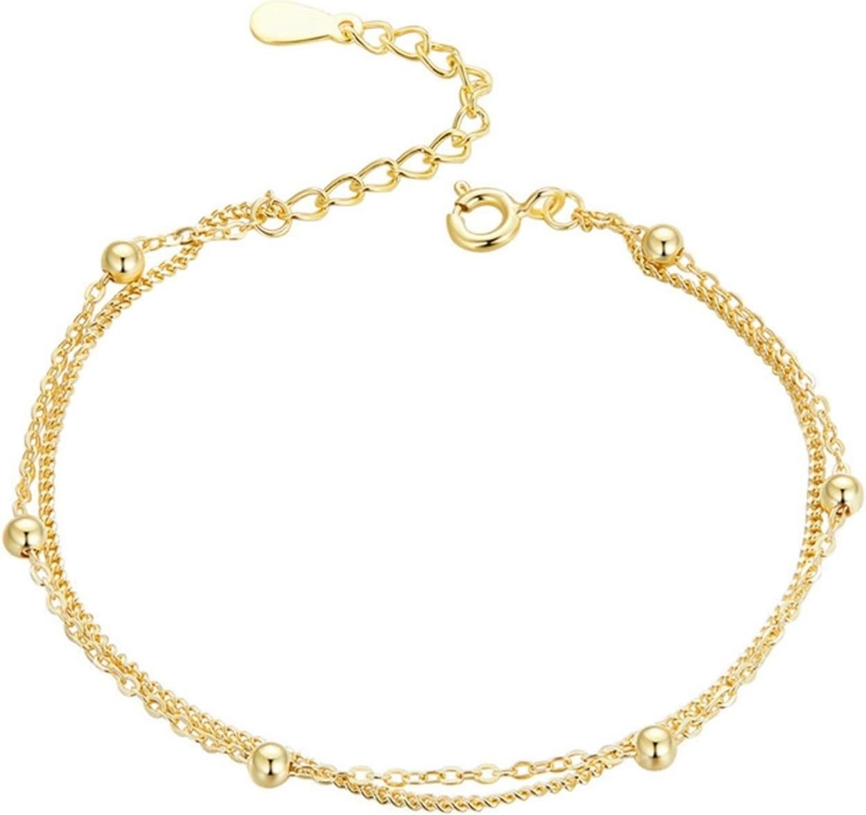 Dviejų gijų sidabrinė auksuota apyrankė