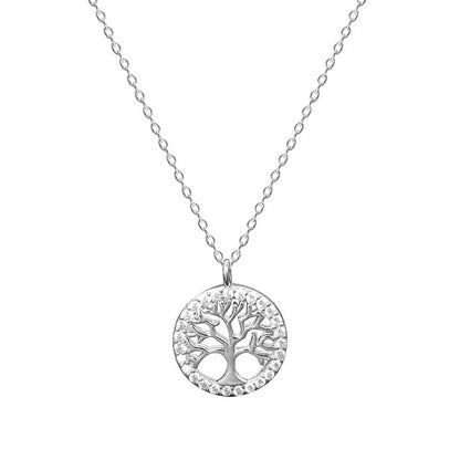 Sidabrinis rodžiuotas pakabukas "Gyvybės medis" su grandinėle