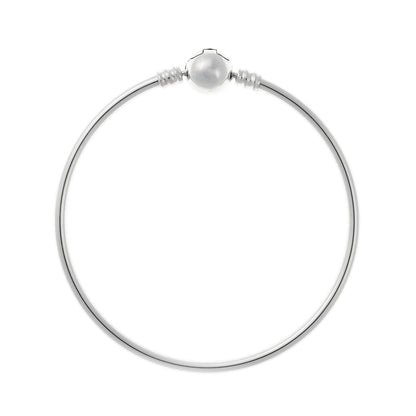 Sidabrinė rodžiuota 6,5 cm skersmens apyrankė