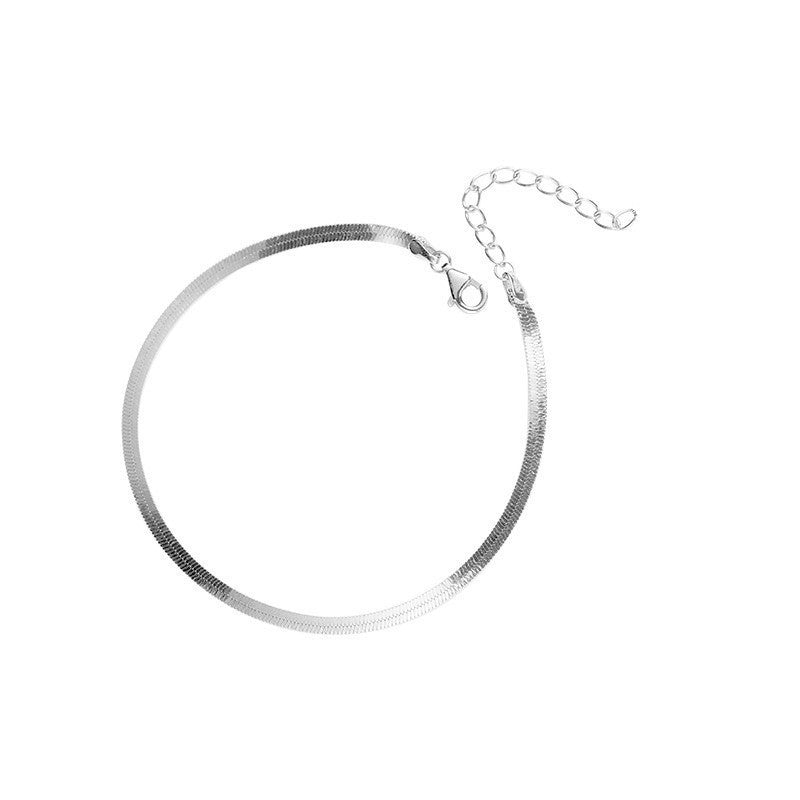 Sidabrinė apyrankė Flat chain