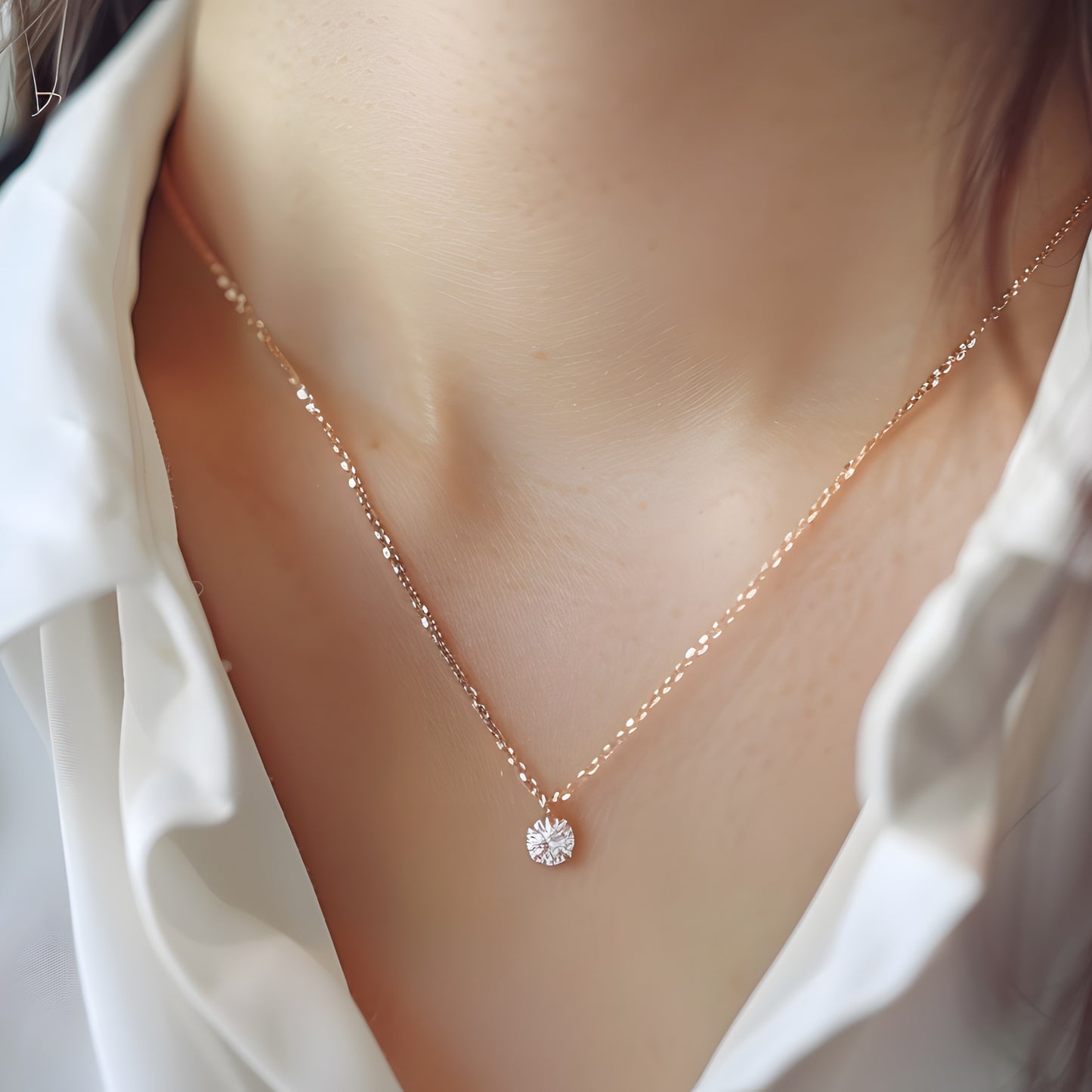 Cirkonio pakabukas su grandinėle