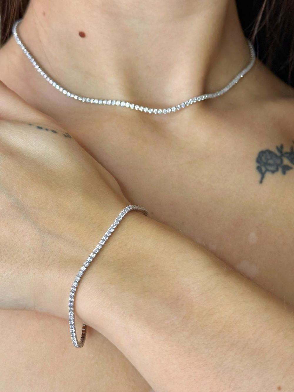 Sidabrinė rodžiuota apyrankė Tennis 1,75mm