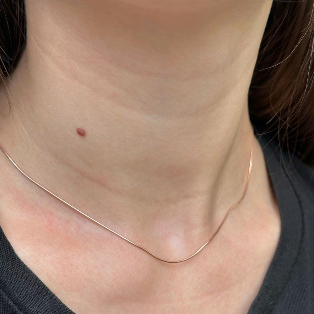 40-55 cm sidabrinė paauksuota grandinėlė "Diamond Cut Snake"