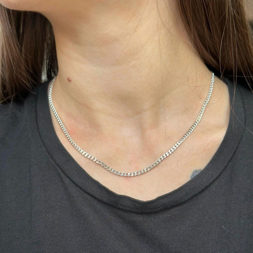 7,5-12g  45-70cm  sidabrinė grandinėlė "Curb"