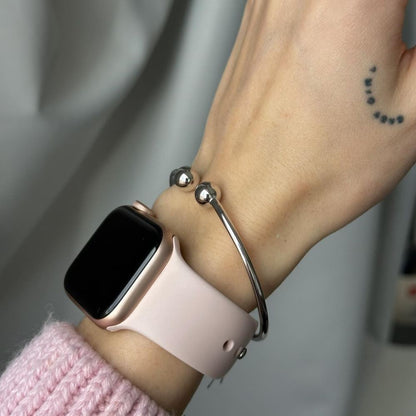 Sidabrinė rodžiuota apyrankė