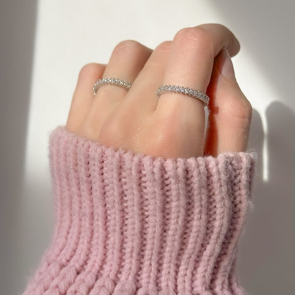 2mm žiedelis su cirkoniu