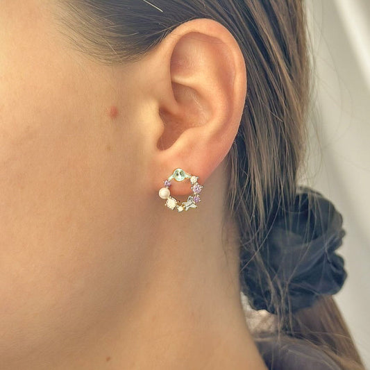 Sidabriniai auskarai "Vainikas"