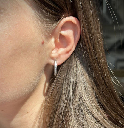 Sidabrinės 1,2-2 cm rinkutės su 1 eile cirkonių