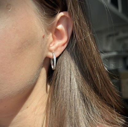 Sidabrinės 1,2-2 cm rinkutės su 1 eile cirkonių