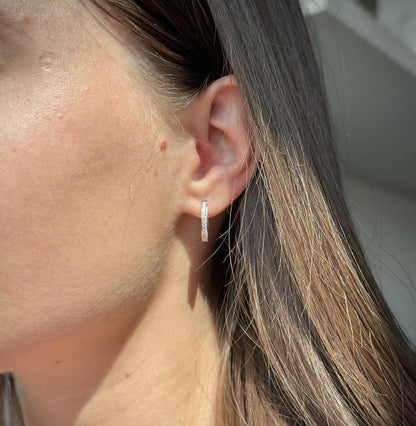 Sidabrinės 1,2-2 cm rinkutės su 1 eile cirkonių