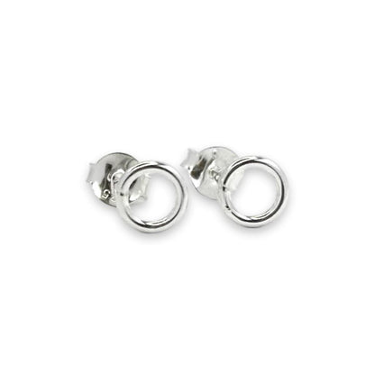 Sidabriniai apvalūs auskariukai