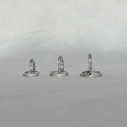 Sidabrinės 1,2-2 cm rinkutės su 1 eile cirkonių