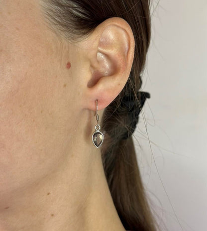 Sterling Silver Smoky Quartz Drop Earrings