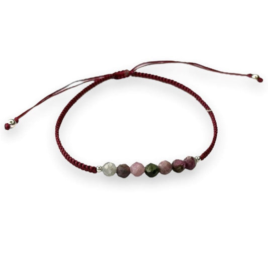 Siūlo apyrankė su turmalino akmenukais