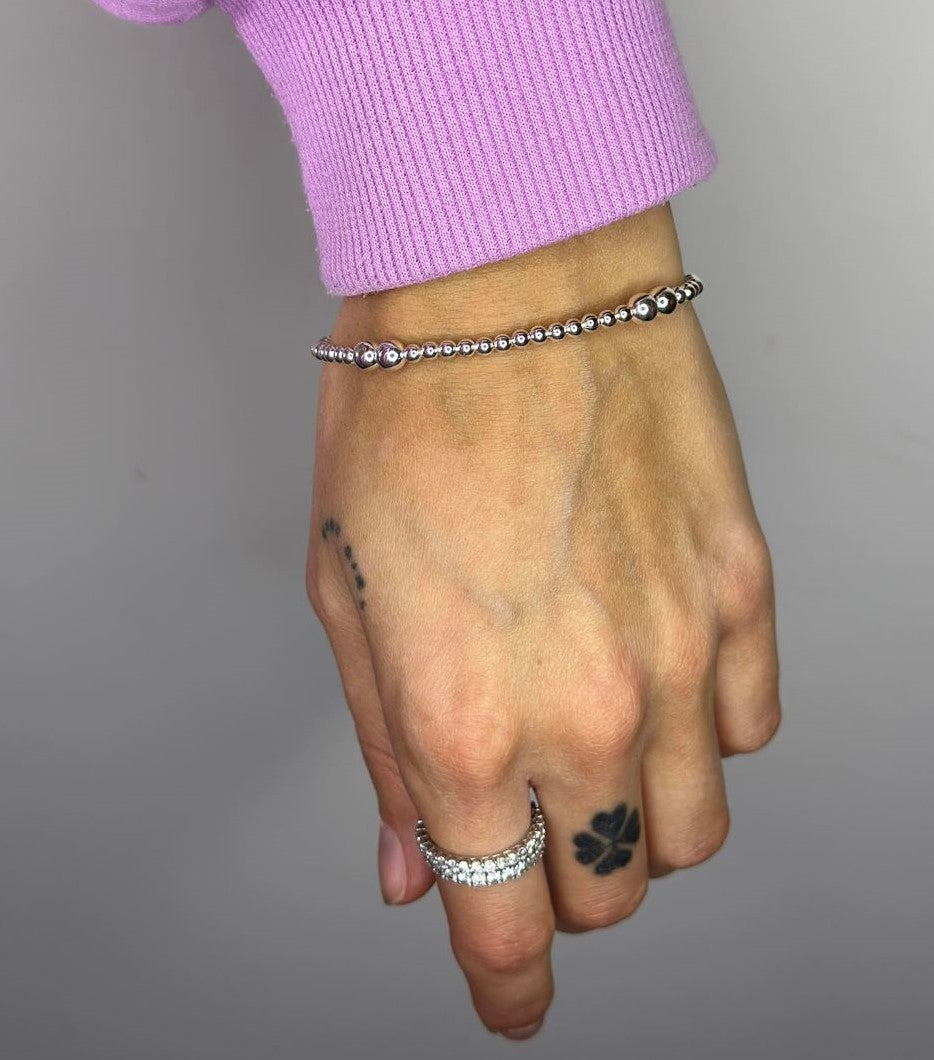 Sidabrinė apyrankė su burbuliukais