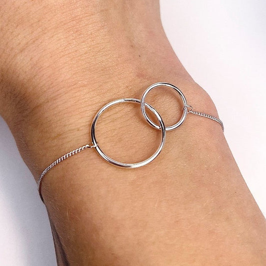 Sidabrinė rodžiuota apyrankė "Circles"