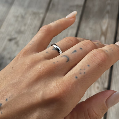 3mm klasikinis sidabro žiedas