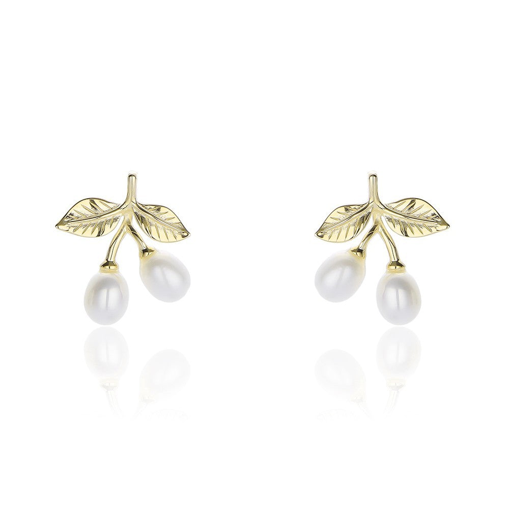 Sidabriniai auskarai su tikrais perlais