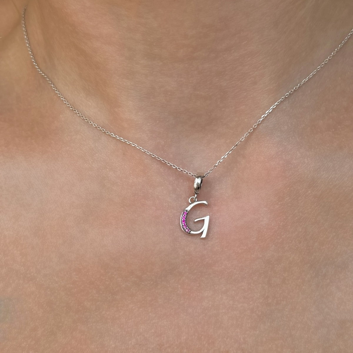 raidės ¦ sidabriniai pakabukai su cirkoniu