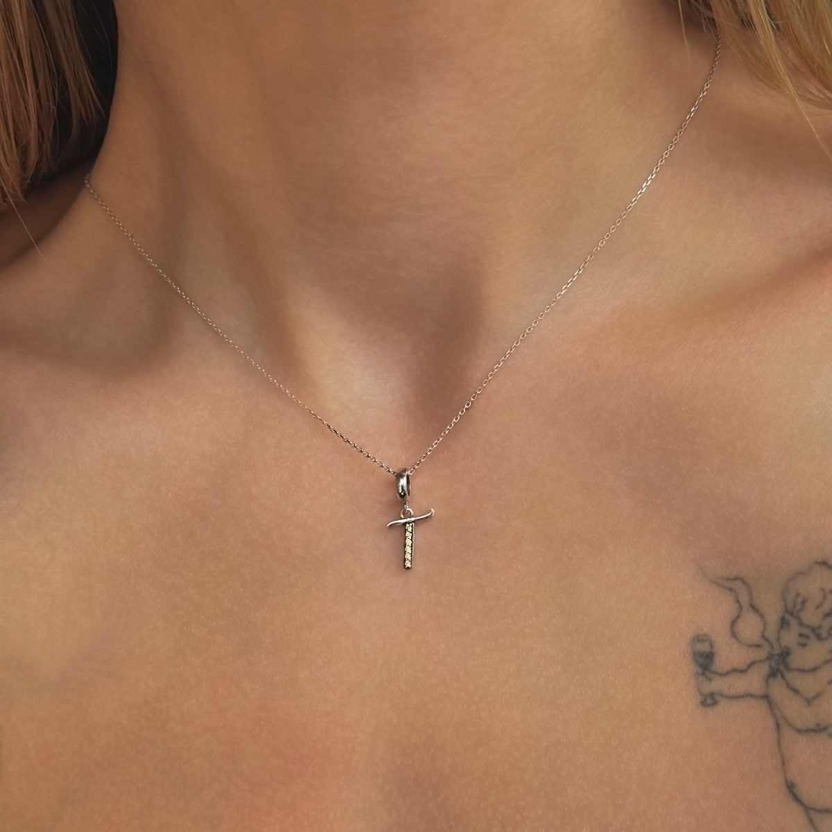 raidės ¦ sidabriniai pakabukai su cirkoniu