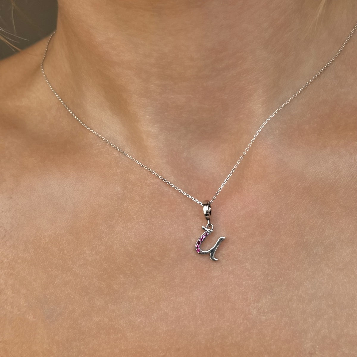 raidės ¦ sidabriniai pakabukai su cirkoniu