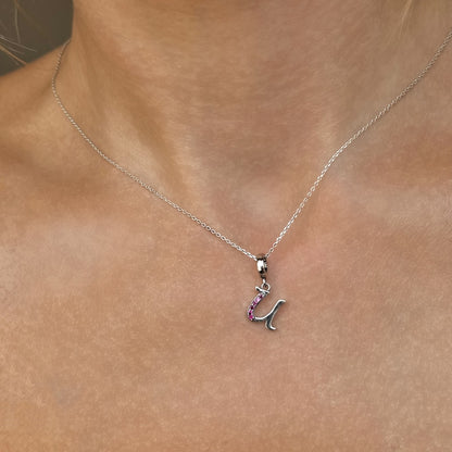 raidės ¦ sidabriniai pakabukai su cirkoniu