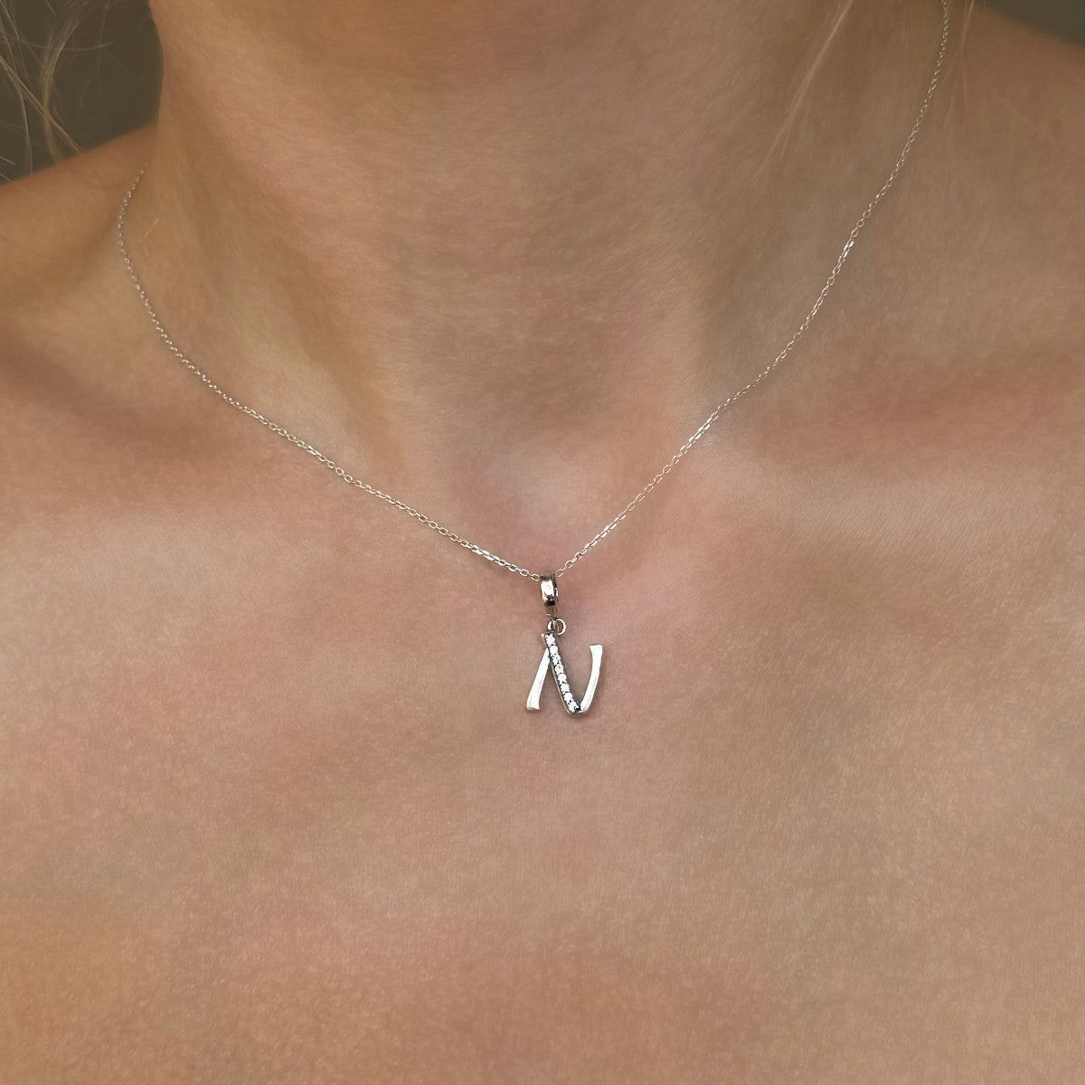 raidės ¦ sidabriniai pakabukai su cirkoniu